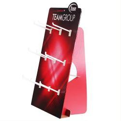 Картонная стойка для магазина с полками и крючками для одежды и аксессуаров (арт. 1112926)