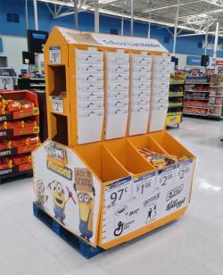 Индивидуальный картонный POP-стенд для бизнеса, рекламный контейнер для товаров супермаркета (арт. 1112970)