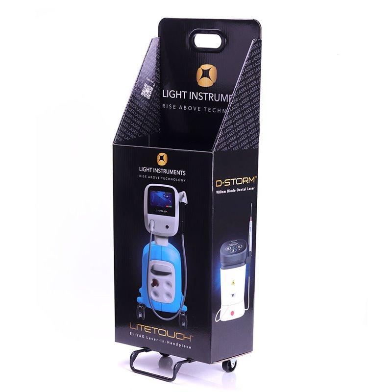 Картонный trolley с индивидуальной печатью для выставок, с колесами для демонстрации продукции (арт. 1112993)