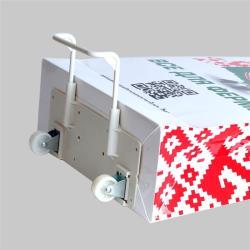 Экологичный рекламный картонный trolley box с печатью CMYK и колесами для выставок (арт. 1113000)