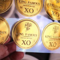 Тисненые алюминиевые наклейки для вина, самоклеящиеся водостойкие наклейки (арт. 1113024)