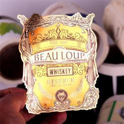 Наклейки с золотым фольгированием для упаковки, с тиснением и металлическим блеском (арт. 1113028)