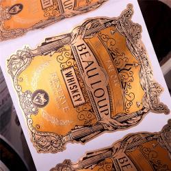 Горячие продажи металлических наклеек для бутылок вина, кастомные наклейки с роскошным дизайном (арт. 1113030)