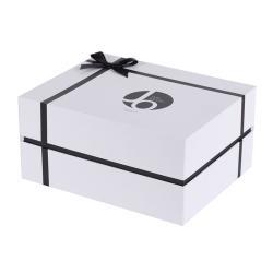 Индивидуально напечатанная коробка для подарков с золотым фольгированием, жесткая картонная коробка с верхней крышкой для украшений и одежды (арт. 1113042)