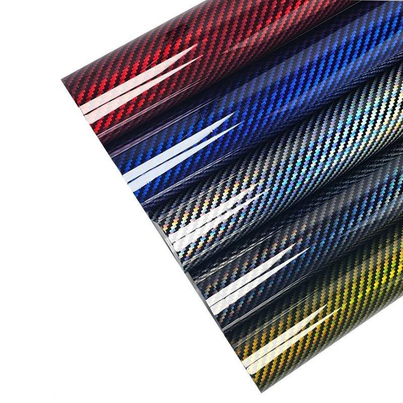 Растягиваемая виниловая пленка для автомобиля с золотым и черным углеродным волокном для декора (арт. 1312480)