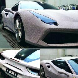 Автомобильная плёнка «Серебряное зеркало» с блёстками (арт. 1312457)