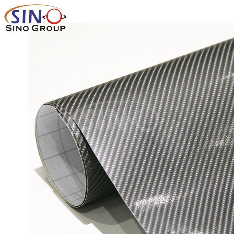 Чёрная карбоновая плёнка 4D с текстурой для авто (арт. 1312471)