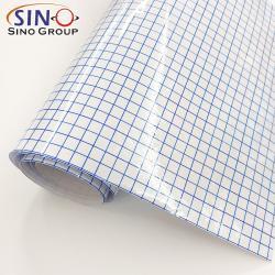 Самоклеящаяся пленка для резки с сеткой синего цвета для виниловых материалов (арт. 1312521)