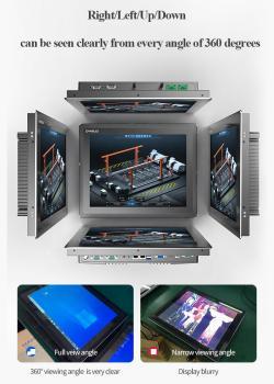 Промышленный экран с сенсорной панелью 10,4 дюйма, емкостной и резистивный, с процессором J1900, i3/i5/i7, RS232, RS485, RS422 (арт. 16121140)