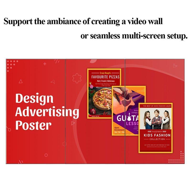 Ультратонкая цифровая панель 4K для ресторанов и торговых центров, дисплей с узкими рамками (арт. 16121173)