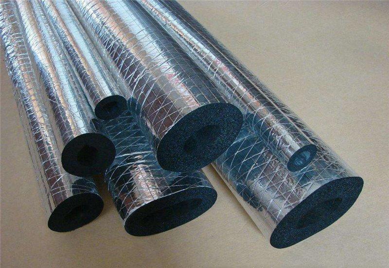 Чёрная пенорезина с алюминиевой фольгой для изоляции труб с охлаждением (арт. 16121076)