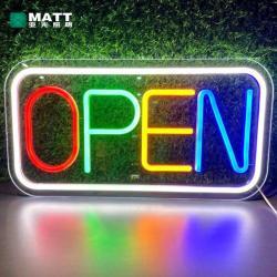 Внешняя реклама: неоновая вывеска "OPEN", акриловая подсветка для магазина (арт. 13121053)