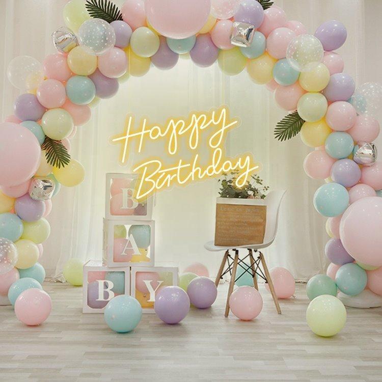 Персонализированная неоновая вывеска для вечеринки "Happy birthday" (арт. 13121057)