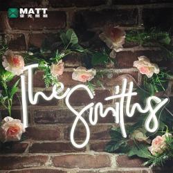 Неоновая вывеска с именем на заказ для спальни или свадьбы, стендовая LED неоновая вывеска (арт. 13121074)