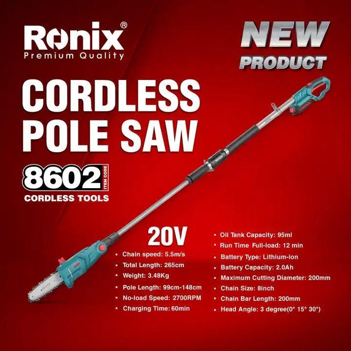 Аккумуляторная пила RONIX 8602, с большим литиевым аккумулятором, бесщеточная (арт. 3112780)