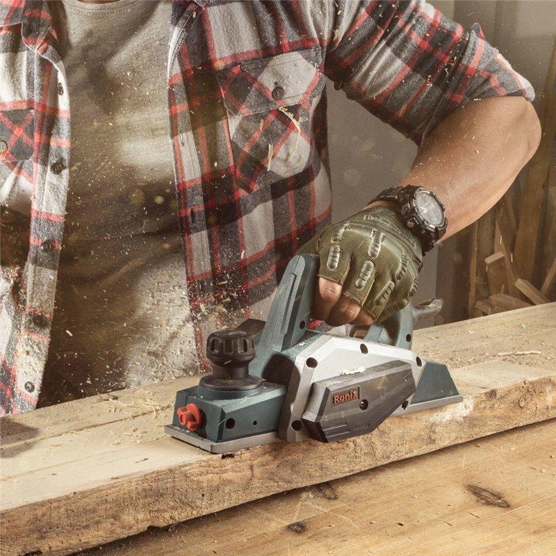 Электрический рубанок Ronix 9211, 710 Вт, скорость 16 500 об/мин, для быстрой обработки