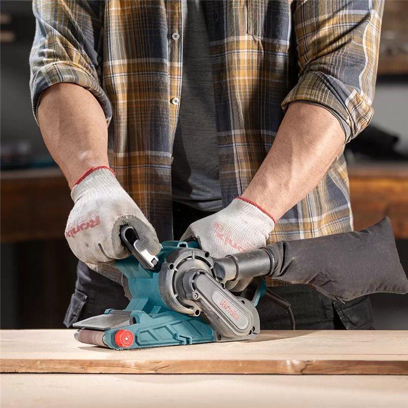 Ленточная шлифовальная машина Ronix 9103, 1050 Вт, высокая скорость съема материала