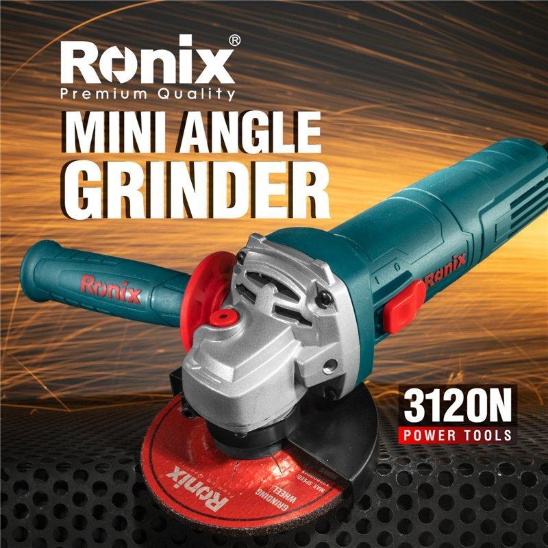 Мини-угловая шлифовальная машина Ronix 3120N, 750 Вт, 115 мм, 11000 об/мин, бесщеточная (арт. 25-18031103)