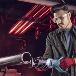 Профессиональная сабельная пила Ronix 4221, для резки дерева, металла, труб, с 4 насадками (арт. 25-18031105)