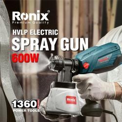 Краскопульт с соплом Ronix HVLP, 1000 мл, 600 Вт, новинка (арт. 25-18031114)