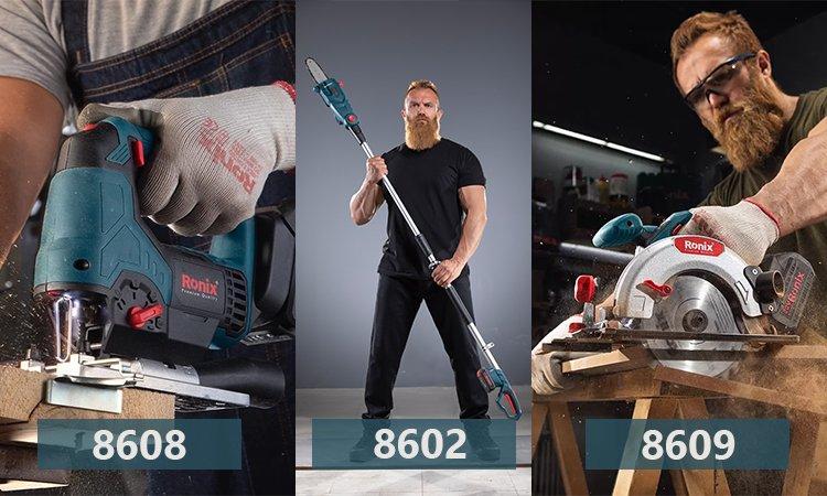 Комплект электроинструментов Ronix 86 Series, перфоратор, УШМ, гайковерт, циркулярная пила (арт. 25-18031140)