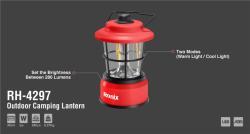 Кемпинговый фонарь Ronix RH-4297, 280 люмен, два режима (теплый/холодный свет) (арт. 25-18031156)
