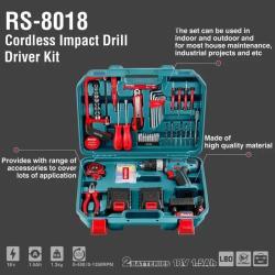 Электрический набор инструментов Ronix RS-8018, 53 предмета, для дома и автомобиля (арт. 25-18031169)