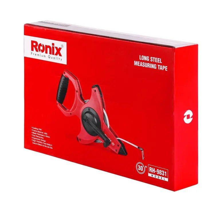 Рулетка Ronix RH-9831, 30 м, стальной корпус, ударопрочная конструкция (арт. 25-18031174)