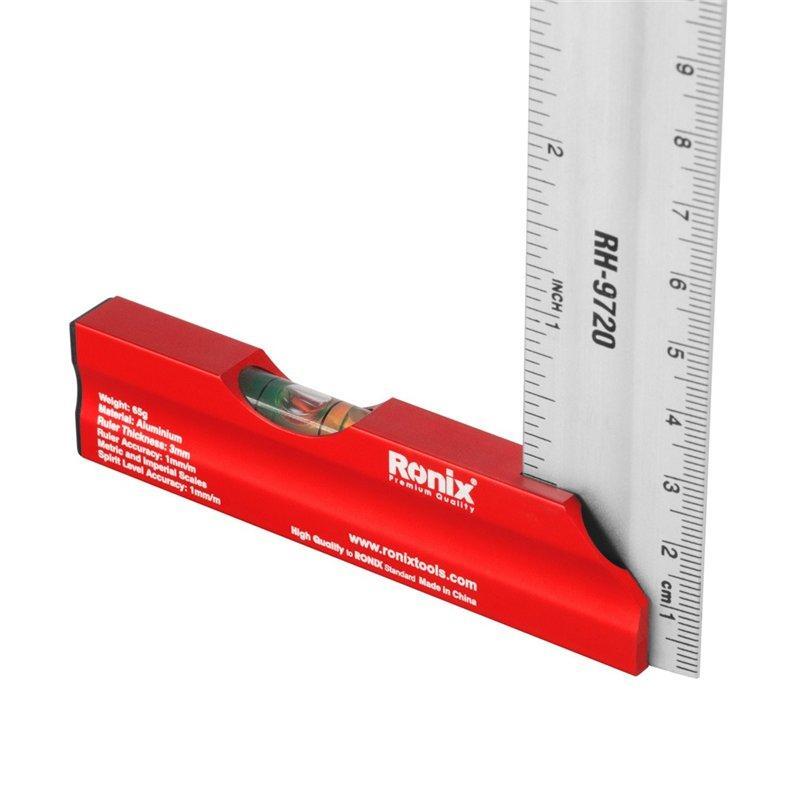 Угольник Ronix RH-9720/RH-9725, 20 см, из закаленного алюминия (арт. 25-18031177)