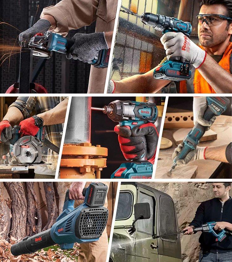 Воздуходув для сада Ronix, 20V, 18000 об/мин, легкий и мощный (арт. 25-18031189)