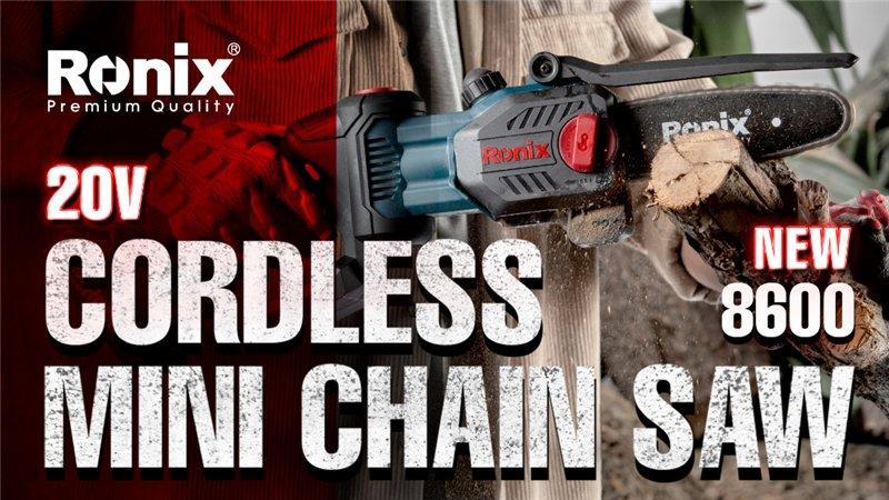 Компактная аккумуляторная цепная пила Ronix, мини, 100% электрическая, бестселлер (арт. 25-18031218)