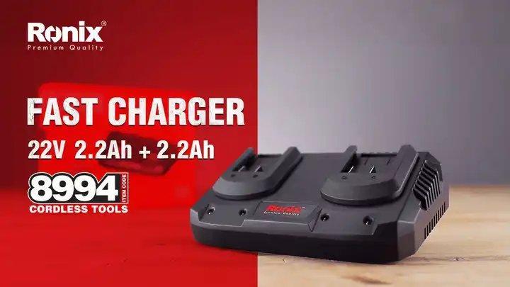 Зарядное устройство для аккумуляторов Ronix, 18650 Li-ion, 10.8V-20V, 2A (арт. 25-18031238)