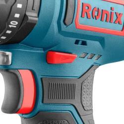 Аккумуляторная ударная дрель-шуруповерт Ronix 8101K, 12V, 10 мм, 28N·m, компактная и мощная (арт. 25-18031246)