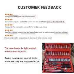 Набор инструментов Ronix, 46 предметов, в пластиковом кейсе, для ремонта (арт. 25-18031266)