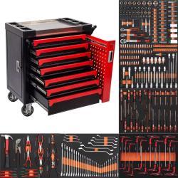 Тележка с инструментами Ronix, 7 ящиков, гаражное хранение, набор инструментов (арт. 25-18031278)