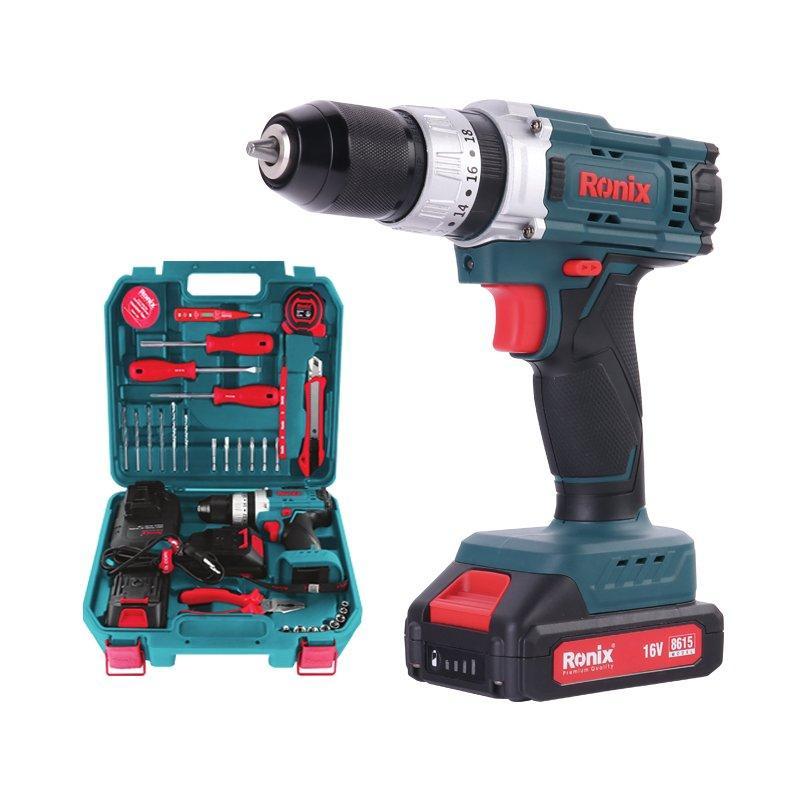 Аккумуляторная дрель-шуруповерт Ronix, 16V/20V, литиевая, высокая производительность (арт. 25-18031301)