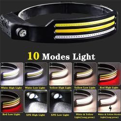 Налобный фонарь Ronix, 230°, 8 режимов, с датчиком движения (арт. 25-18031305)