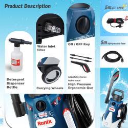 Аппарат высокого давления Ronix RP-U100, бензиновый, промышленный, для авто и бизнеса (арт. 25-18031424)