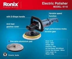 Полировальная машина Ronix 6110, 180 мм, 6-скоростная, электрическая, 220V (арт. 25-18031440)