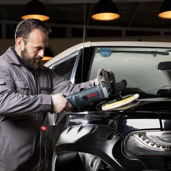 Полировальная машина Ronix 6110, 180 мм, 6-скоростная, электрическая, 220V (арт. 25-18031440)