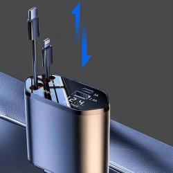 Автомобильное зарядное устройство Ronix, 4-в-1, для iPhone 16 и Samsung (арт. 25-18031529)