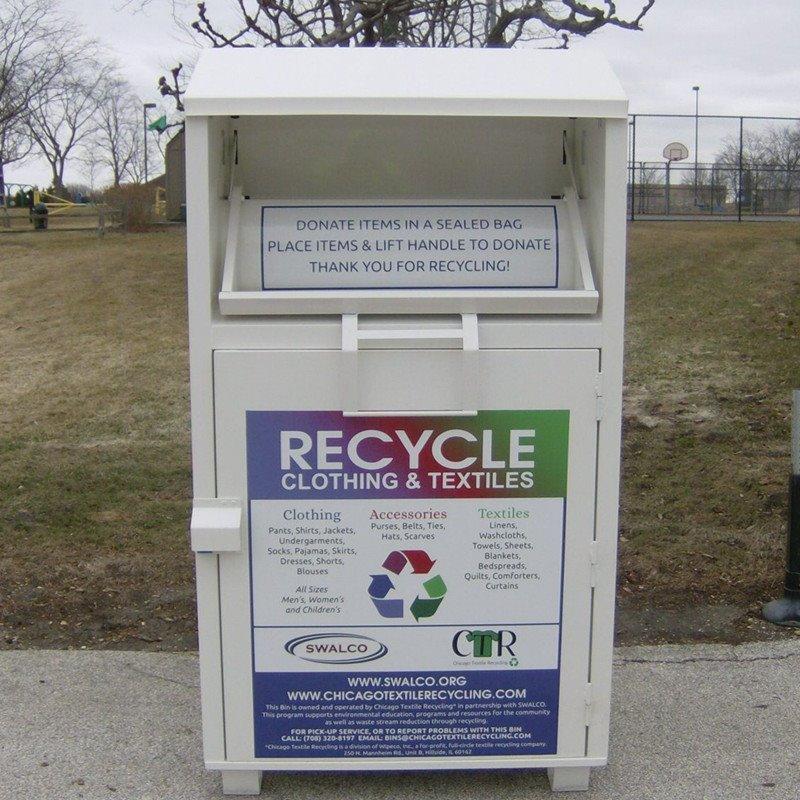 Большой металлический контейнер для сбора одежды, благотворительный бокс для уличного использования (арт. 3112431)