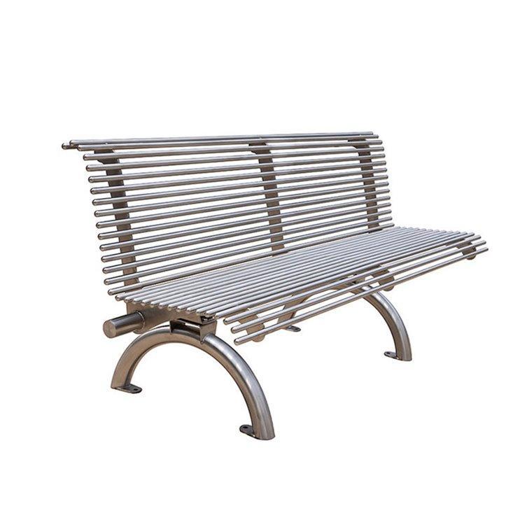 Скамья с длинной спинкой, из стали, на 3 человека, для отдыха на улице (арт. 3112444)