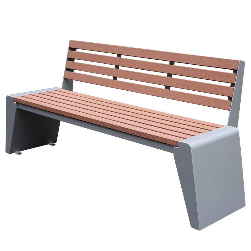 Парковая скамья из дерева, с длинными ламелями, для улиц и общественных мест (арт. 3112464)