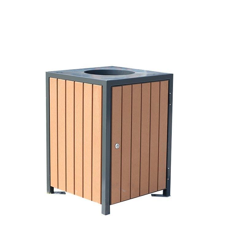 Декоративная квадратная урна, из дерева, большая, для курортов и парков (арт. 3112479)