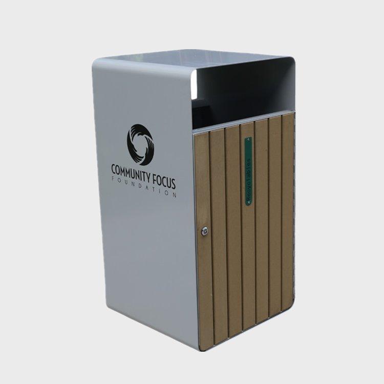 Уличная урна на 30-36 галлонов, из WPC, для парков и общественных мест (арт. 3112484)