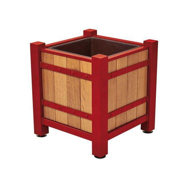 Деревянное кашпо, квадратное, большого размера, для садов и парков (арт. 3112494)