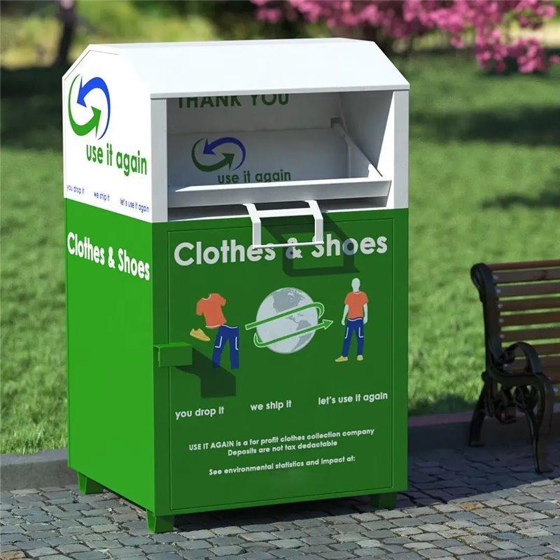 Большая металлическая урна для обуви и одежды, для переработки и благотворительности (арт. 3112508)