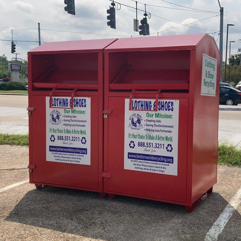 Недорогая металлическая урна для обуви и одежды, для благотворительных организаций (арт. 3112511)