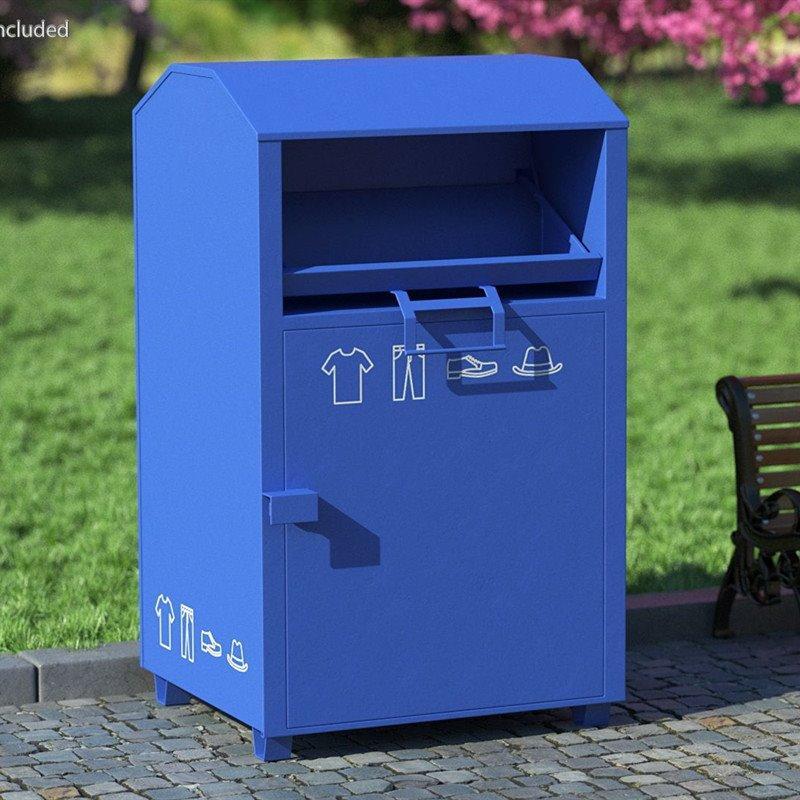 Недорогая металлическая урна для обуви и одежды, оцинкованная сталь, для благотворительности (арт. 3112513)